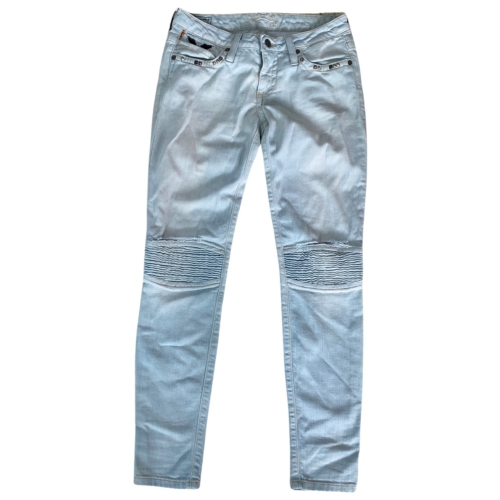 Robins Jeans Light Wash Beaded Jeans Size 27
